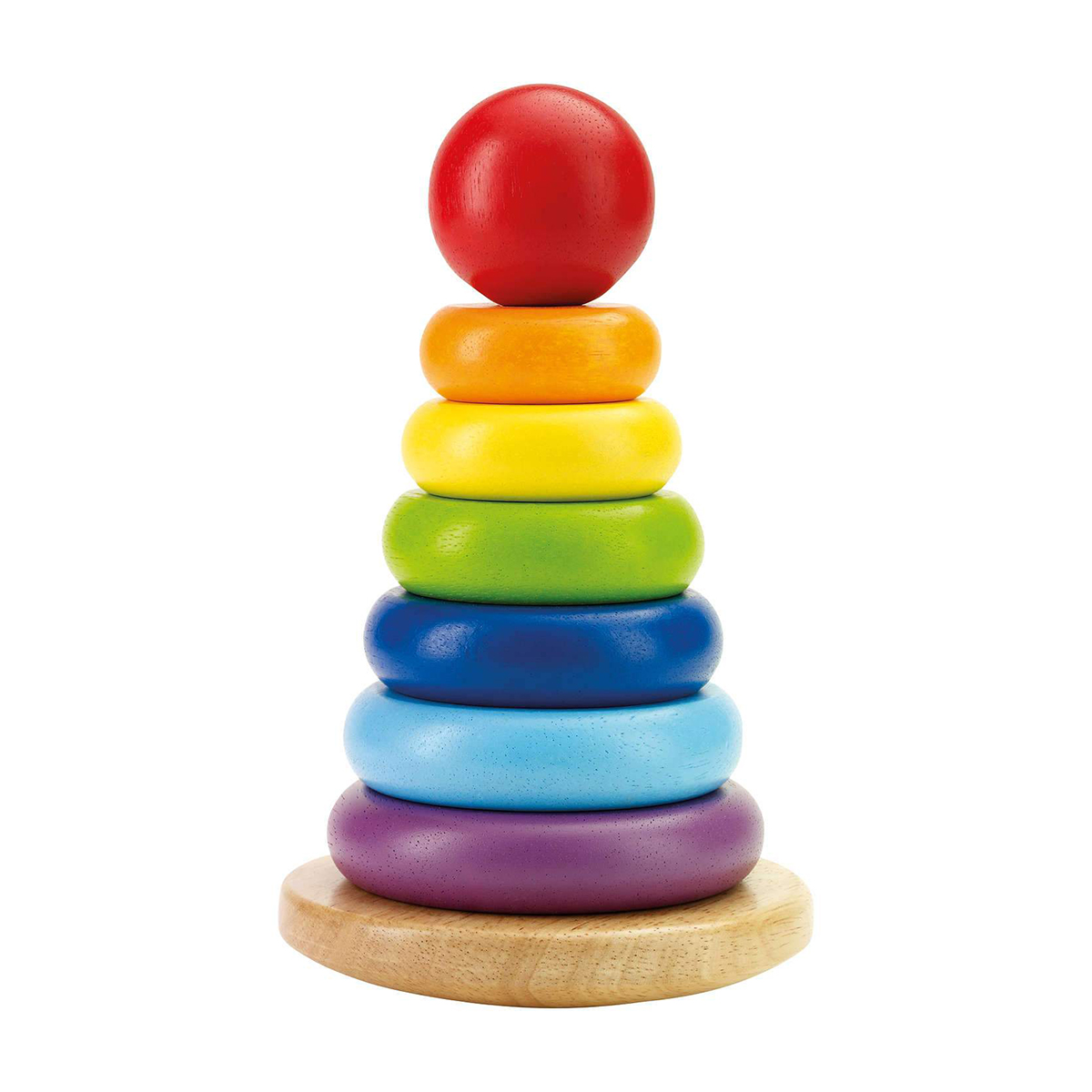 Plan Toys Multicolor Stackable Wooden Rings