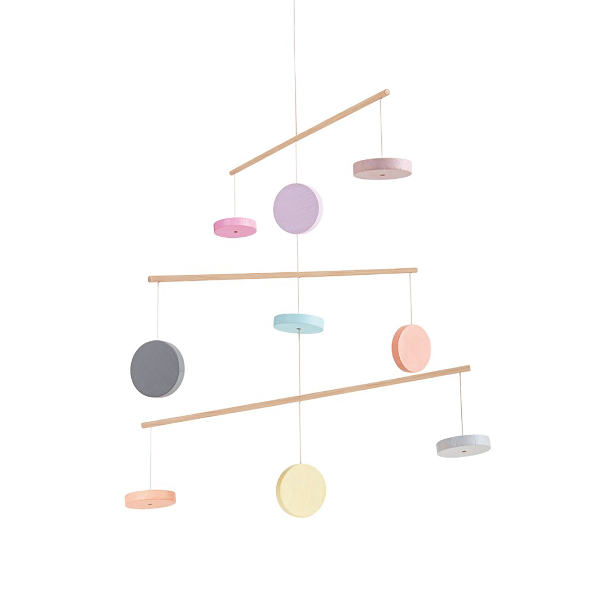 Plan Toys Multicolor Wooden Mobile Pastel