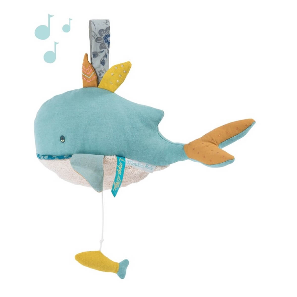 Moulin Roty Blue Musical Doll Whale Olgas Journey