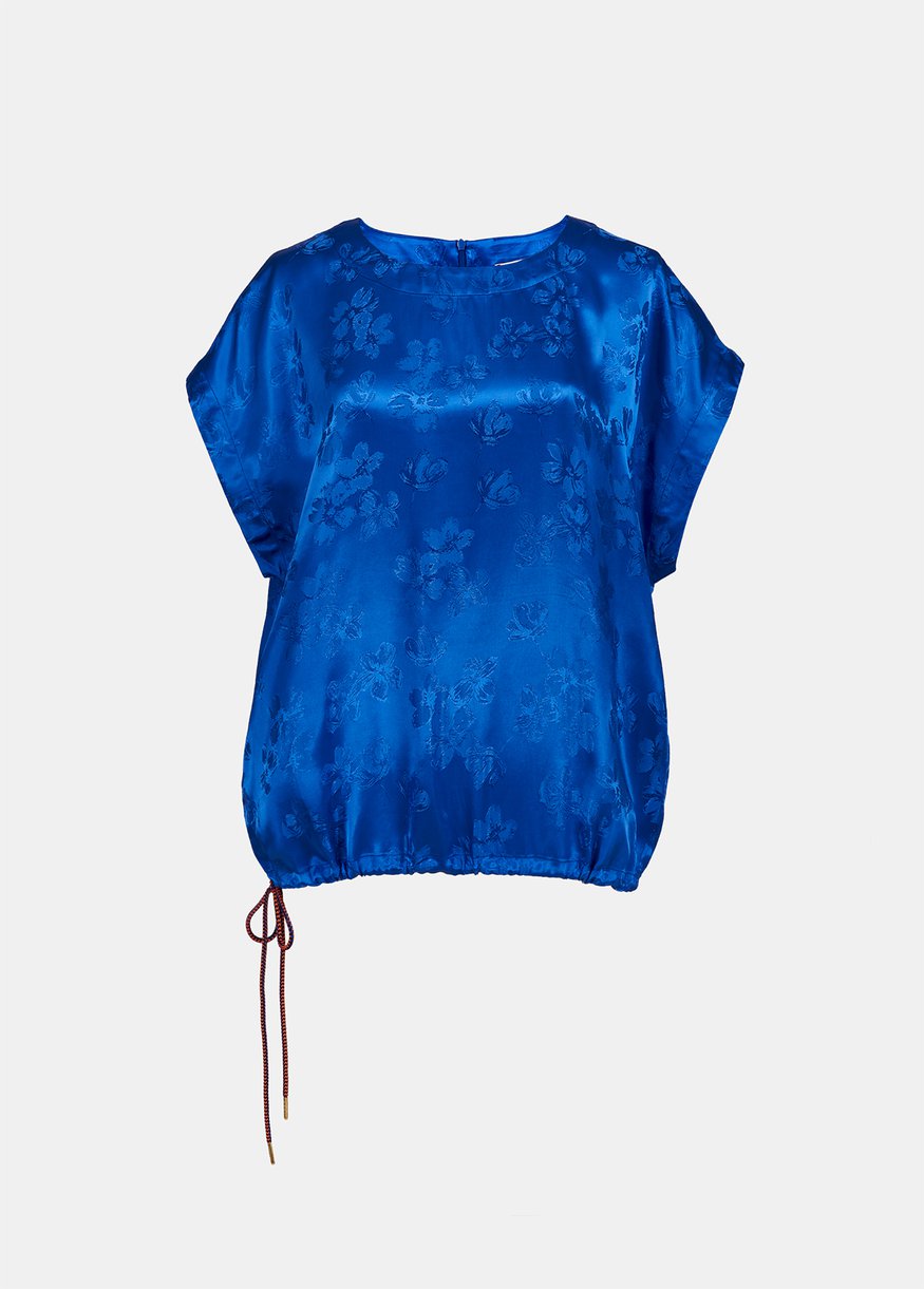 Essentiel Cobalt Blue Floral Print Top