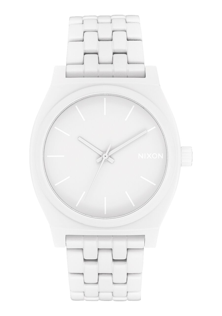 Nixon All White Time Teller Watch