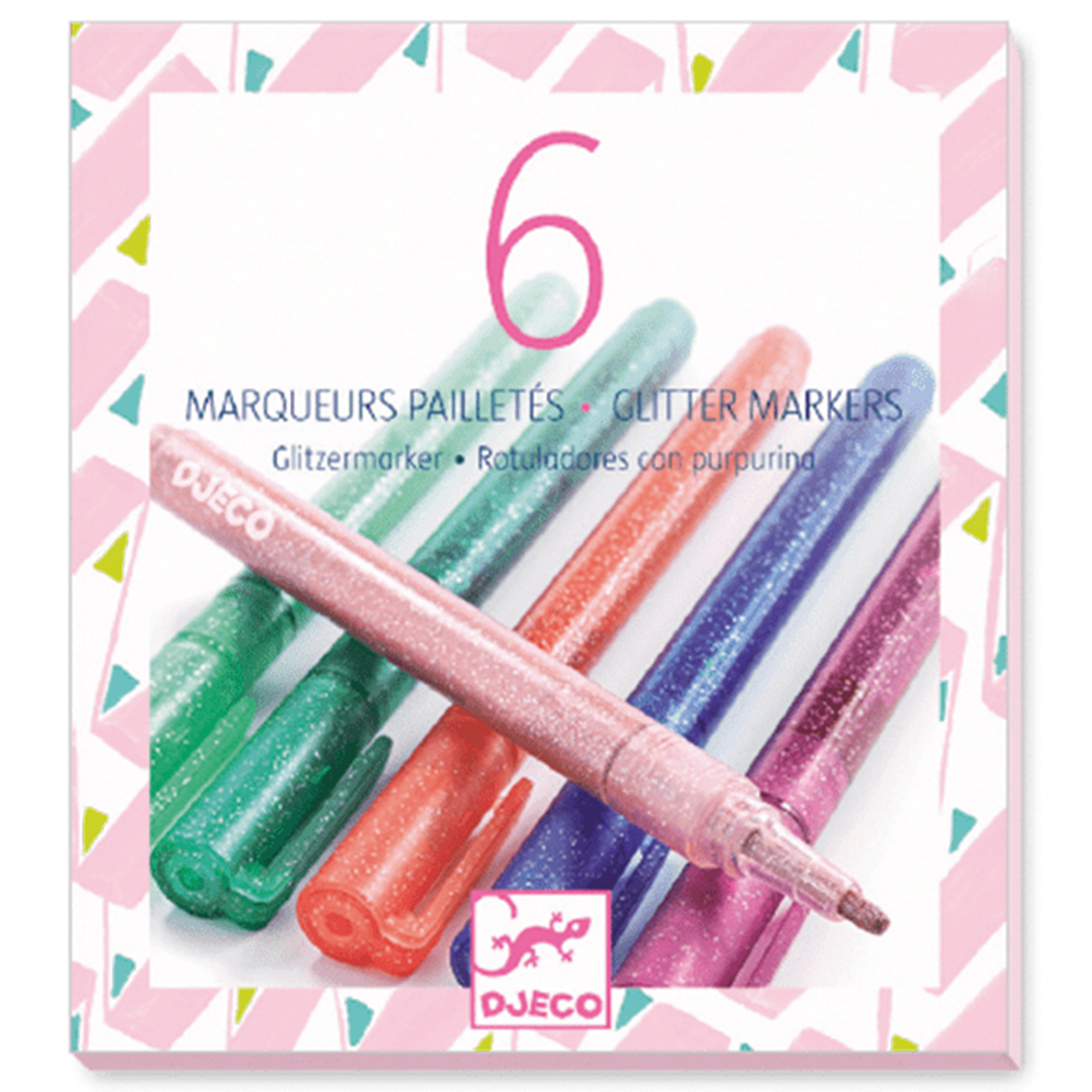 Djeco  Set of 6 Sweet Glitter Markers