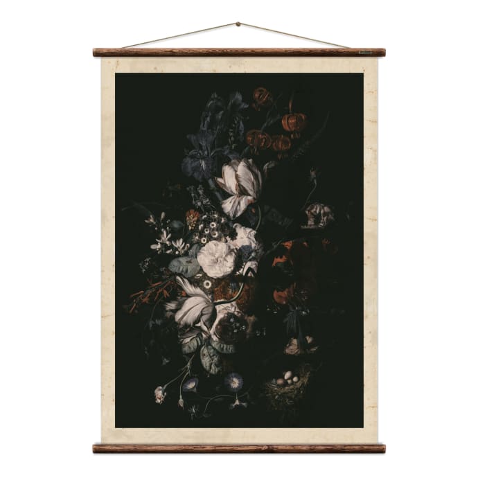 Erstwhile Flowers with Nest Wall Hanging Print