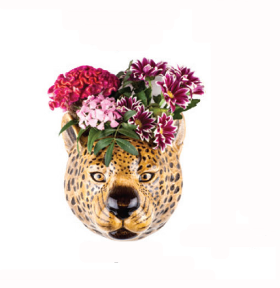 Quail Ceramics Leopard Wall Vase