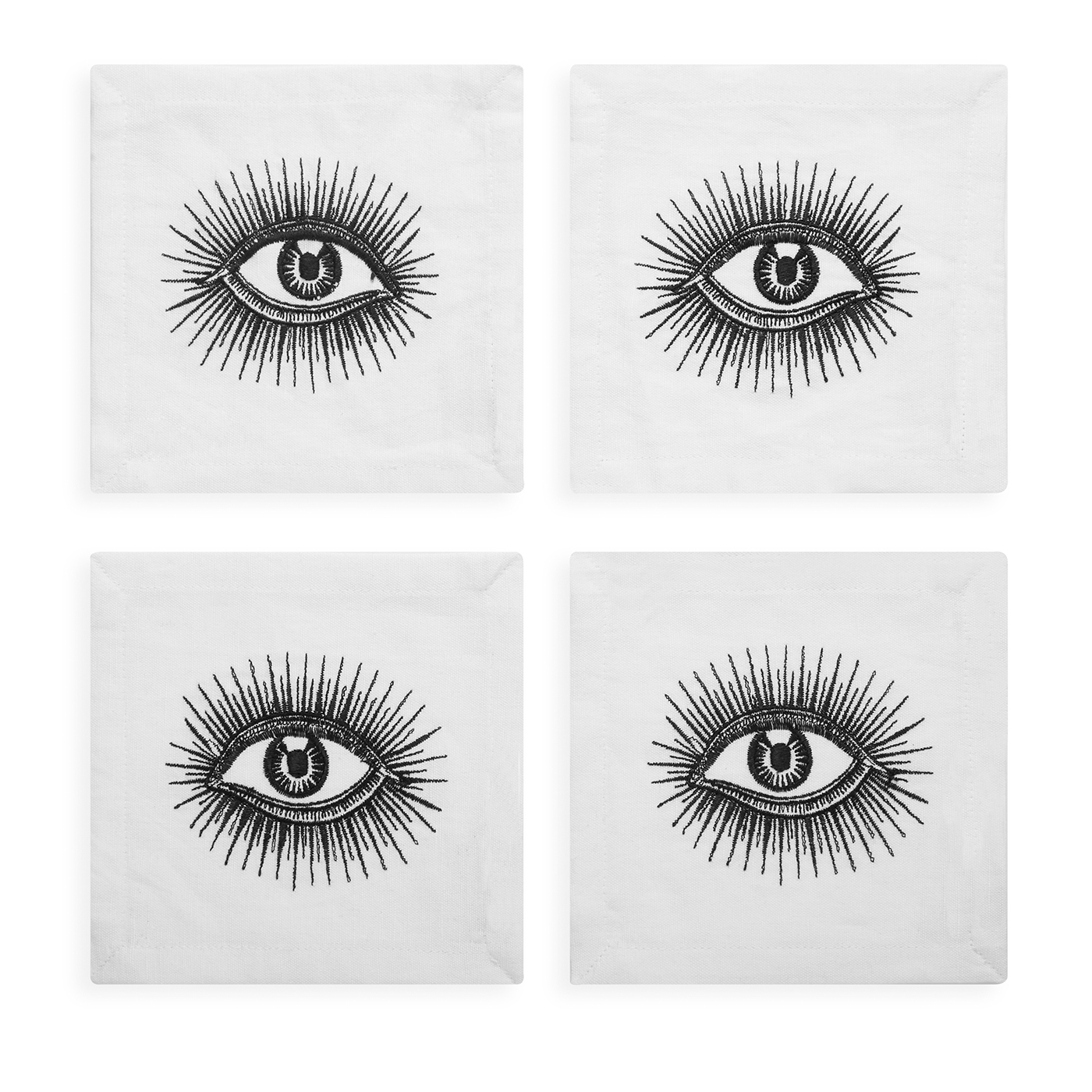 Jonathan Adler Set of 4 Eyes Cocktail Napkins