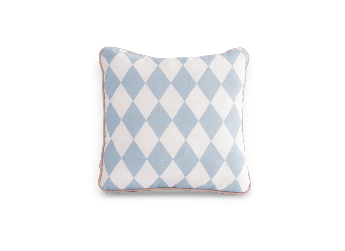 Nobodinoz Mini Blue Rhombuses Pillow