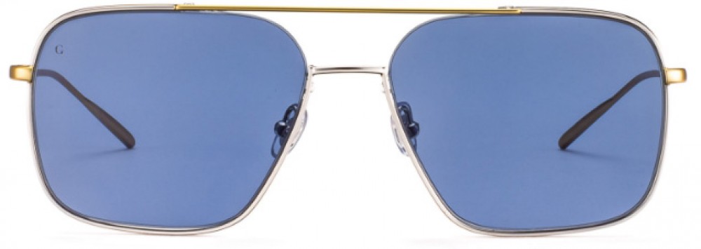 GIGI Studios Gold Blue Titanium Rod Sunglasses
