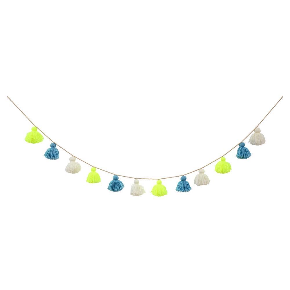 Meri Meri Blue Wool Tassel Garland