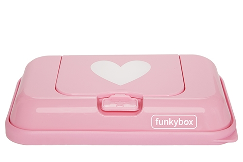 Funky Box Pink Heart Travel Wet Wipes Holder