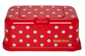 Funky Box Red Polka Dot Wet Wipes Holder