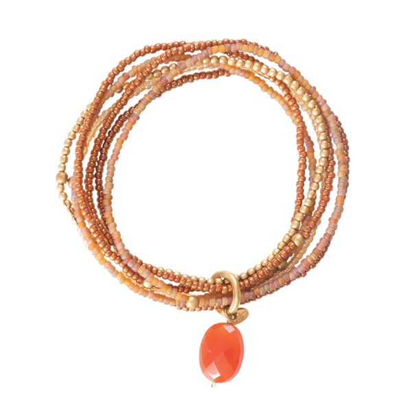 A Beautiful Story Gold Nirmala Carnelian Bracelet