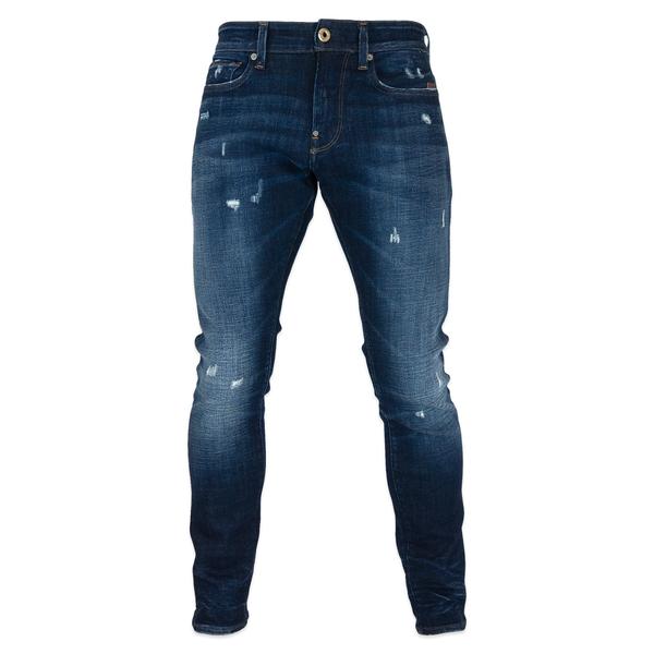 G-Star Raw Revend Skinny Jeans Elto Superstretch Worn In Sapphire Destroyed