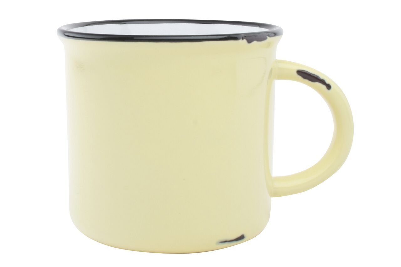 Canvas Home Yellow Tinware Vintage Mug