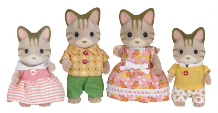 Sylvanian Families Striped Cat Family