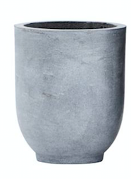 House Doctor Clay fiber pot with concrete finish 24xh28cm in gray