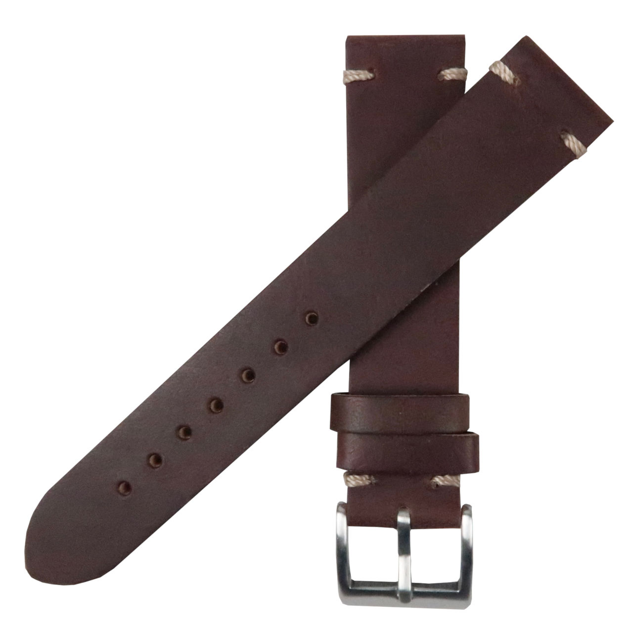 Brown Smooth Matt Lightly Oiled Watch Strap