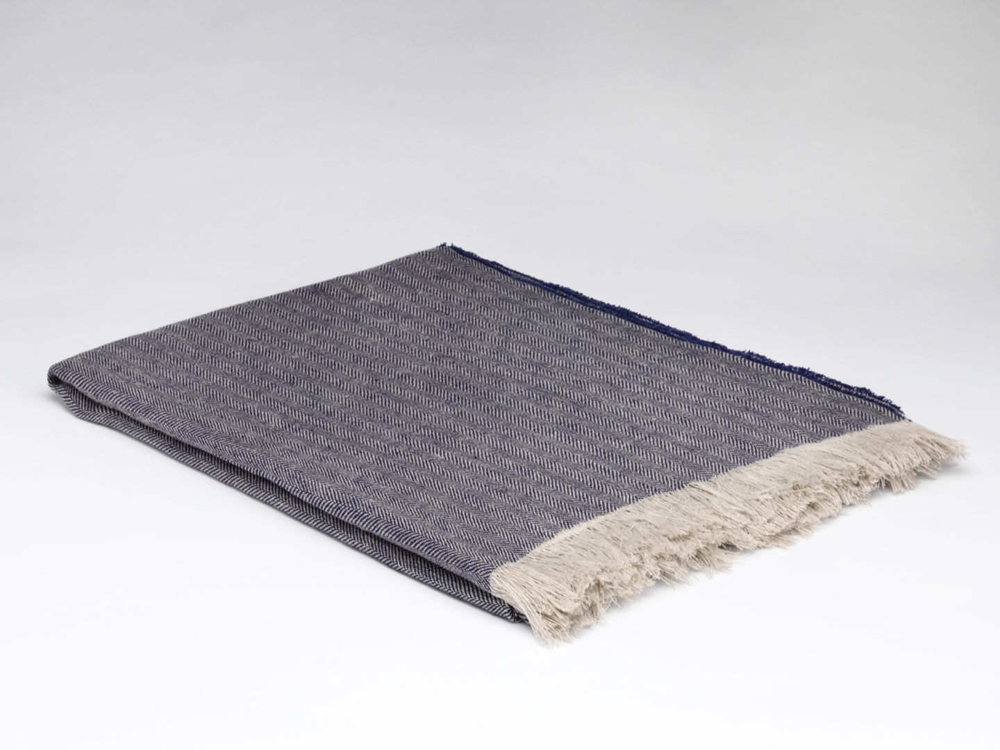 Barnbury Home Denim Linen Throw