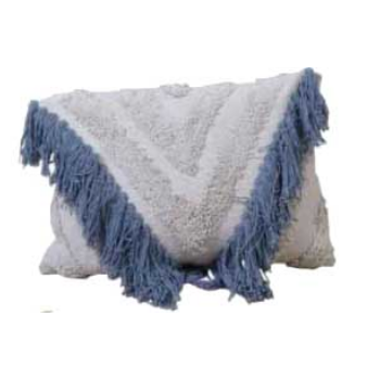 drom-collection-rectangular-cushion-60x40cm-in-beige-cotton-with-light-blue-decorative-fringes