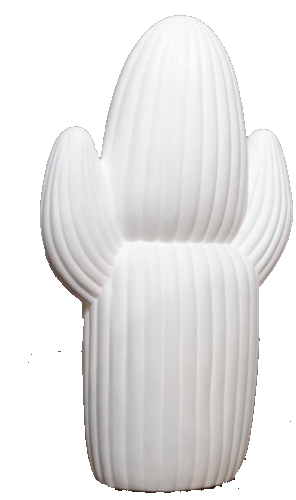 Dröm Collection Cactus-shaped table lamp in white porcelain