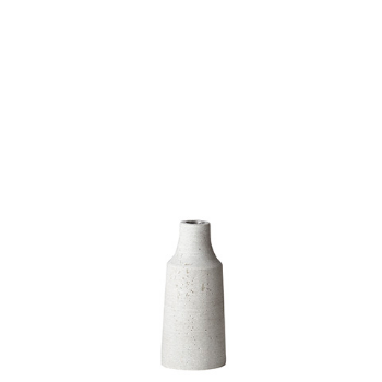 Affari  Candleholder 7.5 xh16,5cm in light grey cement-effect polystone 