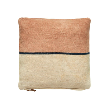 Södahl 50x50cm pale pink and beige cotton cushion with polyester filling