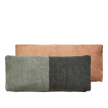 Södahl  70x30cm gray and nude cotton cushion with polyester filling