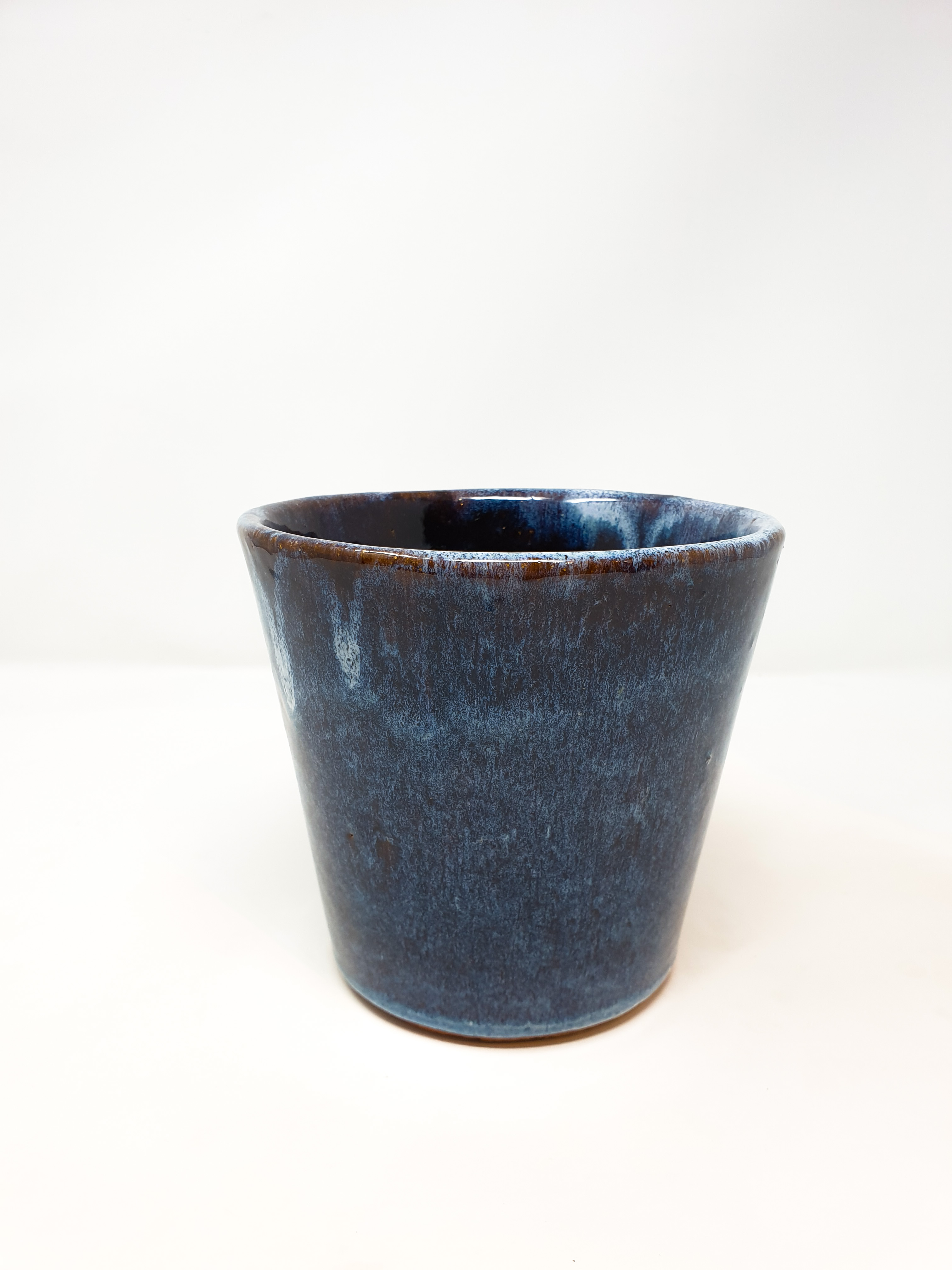 Forest Vibrant Blue Drip Ceramic Pot - Small