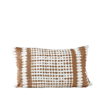 Villa Collection Rectangular cushion 50x30cm in cotton with beige and white shades