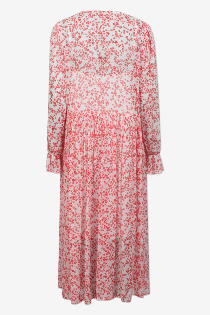 Baum und Pferdgarten Axelle Maxi Dress in Red / Cream Ditsy Floral