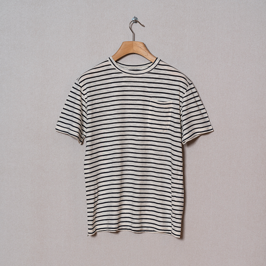 Trouva: Navy Cotton Stripe Guerreiro Tshirt