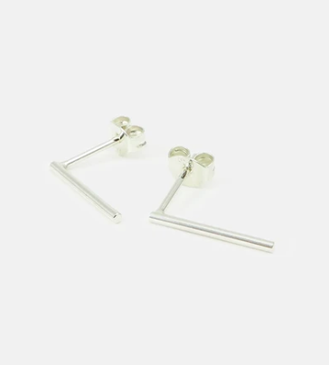 Studio MHL Earrings Long Round Stripe Silver