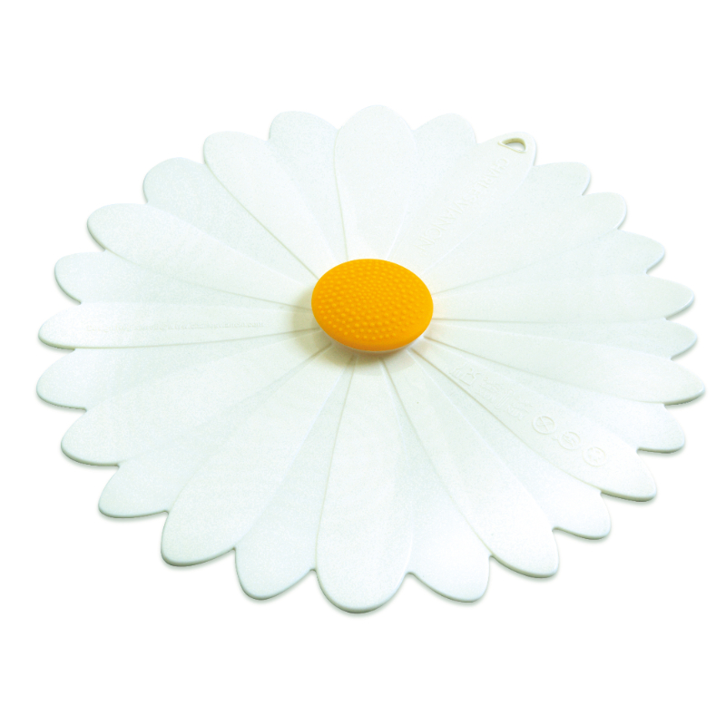 Charles Viancin Daisy Silicone Lid White - 11 Inch