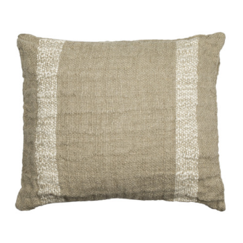 Olsson & Jensen Cushion 60x50cm in natural linen with white stripes