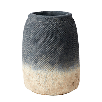 Affari Pot 16x10xh21cm in two-colour grey/beige stone