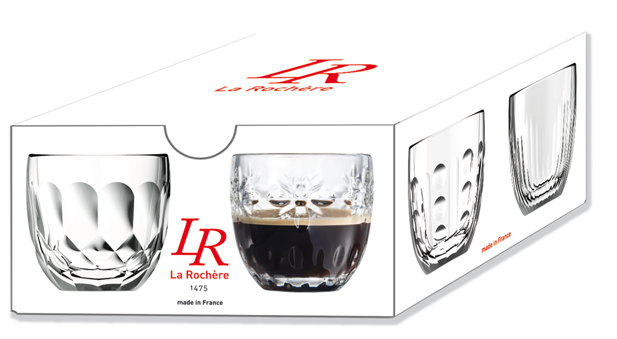 La Rochere Set of 4 10cL Facets Espresso Glasses