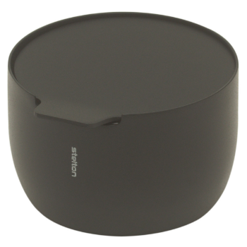 Stelton Sugar bowl  W: 19,6 CM L: 11 CM H: 18,4 CM steel with black Teflon coated lid