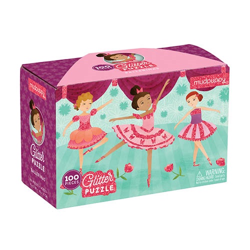 Mudpuppy 100 Pcs Glitter Puzzle  - Ballerinas