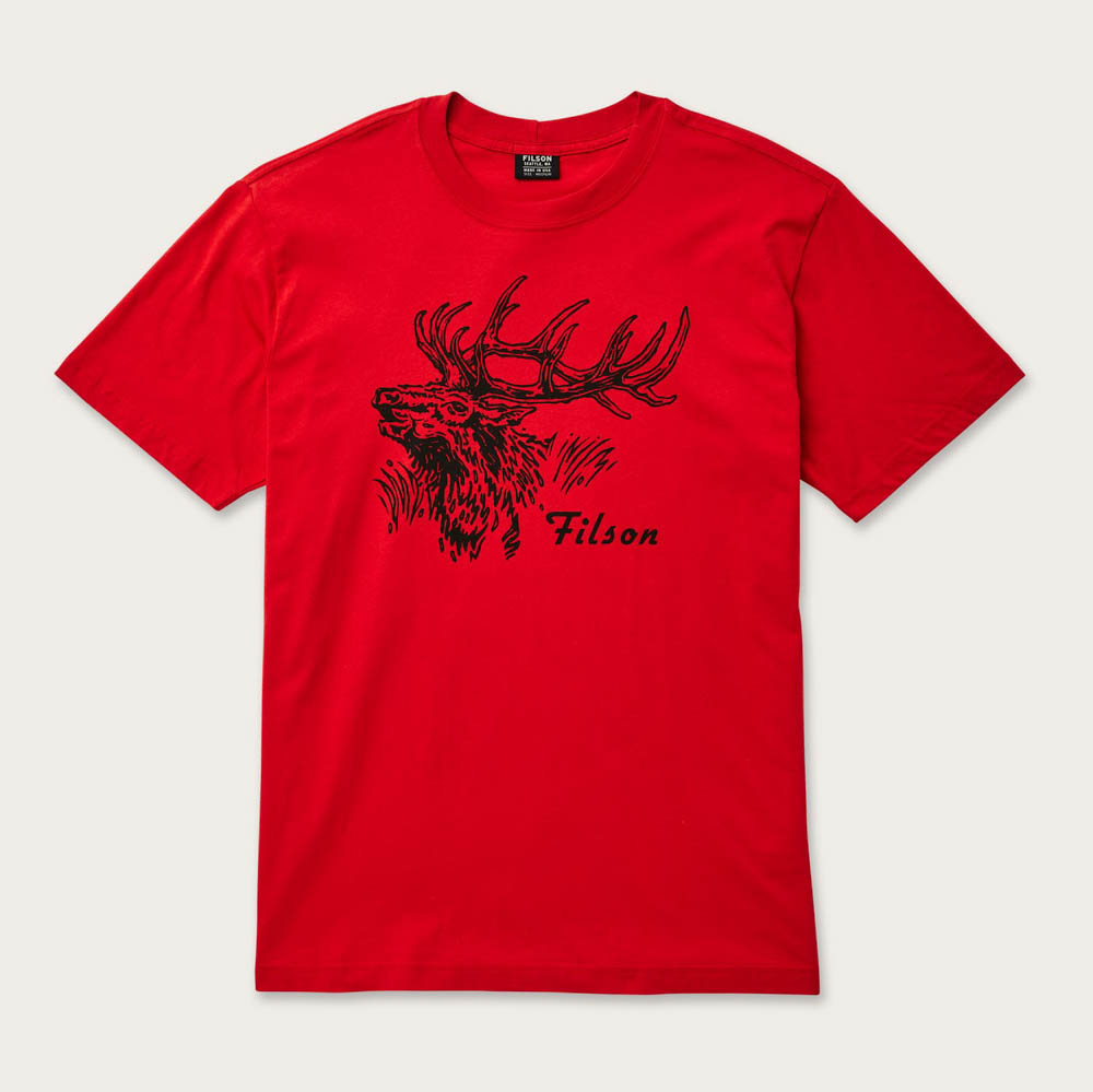 Filson Red Lightweight Outfitter Graphic T Shirt