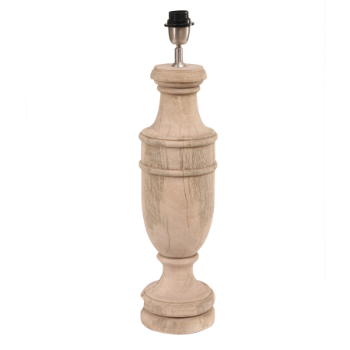 PTMD Light-Coloured Solid Wood Table Lamp Base