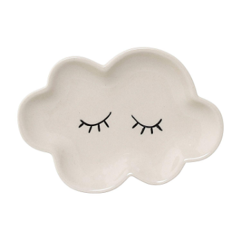 Bloomingville White ceramic plate L15xW11 cm in the shape of a cloud