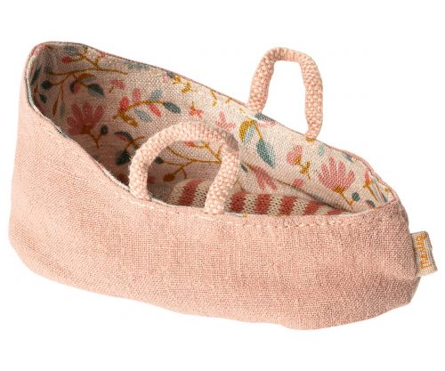 Maileg Mini Fabric Carrycot with Handles