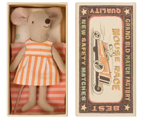 Maileg Big Sister Little Mouse in Matchbox Toy