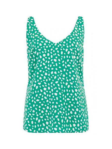 Trouva: Romy Painterly Spot Strappy Top Green