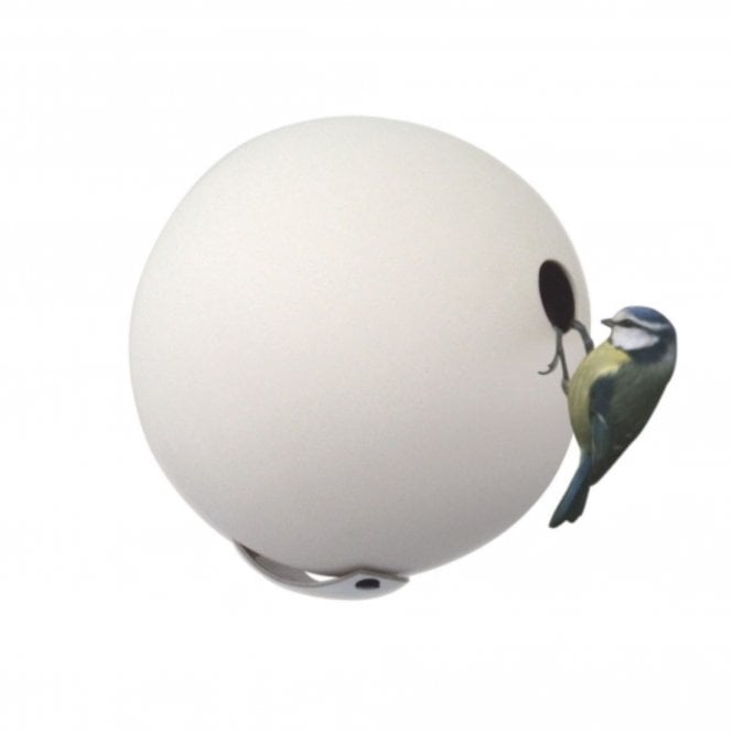 Green & Blue White Wall Mounted Birdball Ceramic Birdhouse