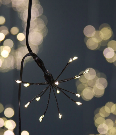 Lightstyle London Starburst Black Indoor/Outdoor Light Chain, Mains