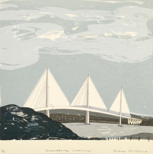 Susie Wright Small Queensferry Crossing Screen Print 