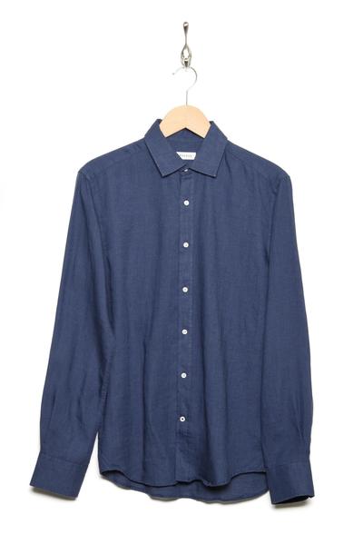 Carpasus Navy Classic Linen Shirt