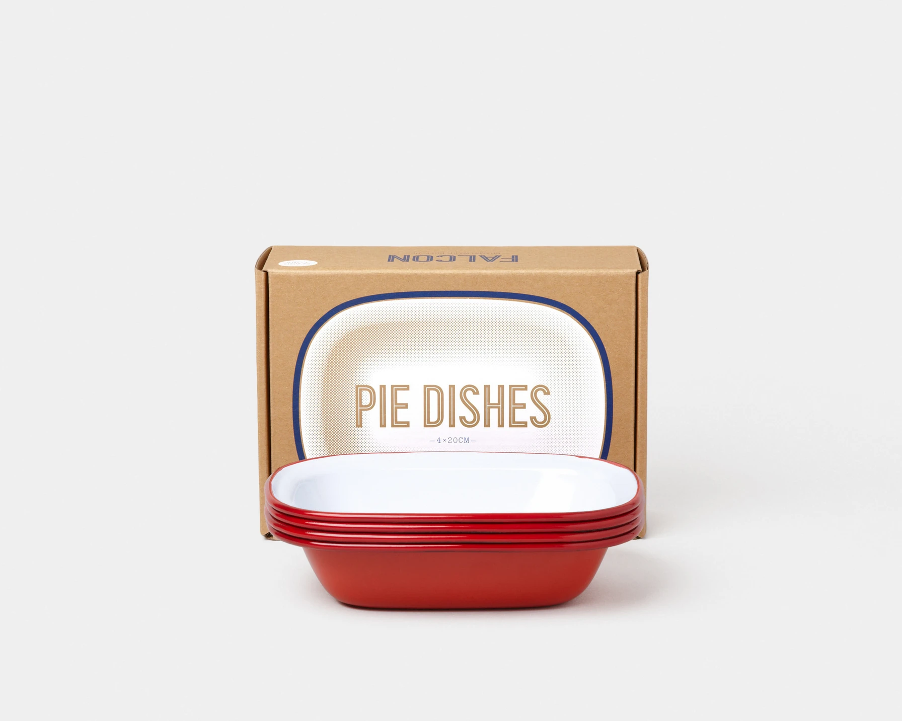 Falcon Enamelware Red Pie Dish