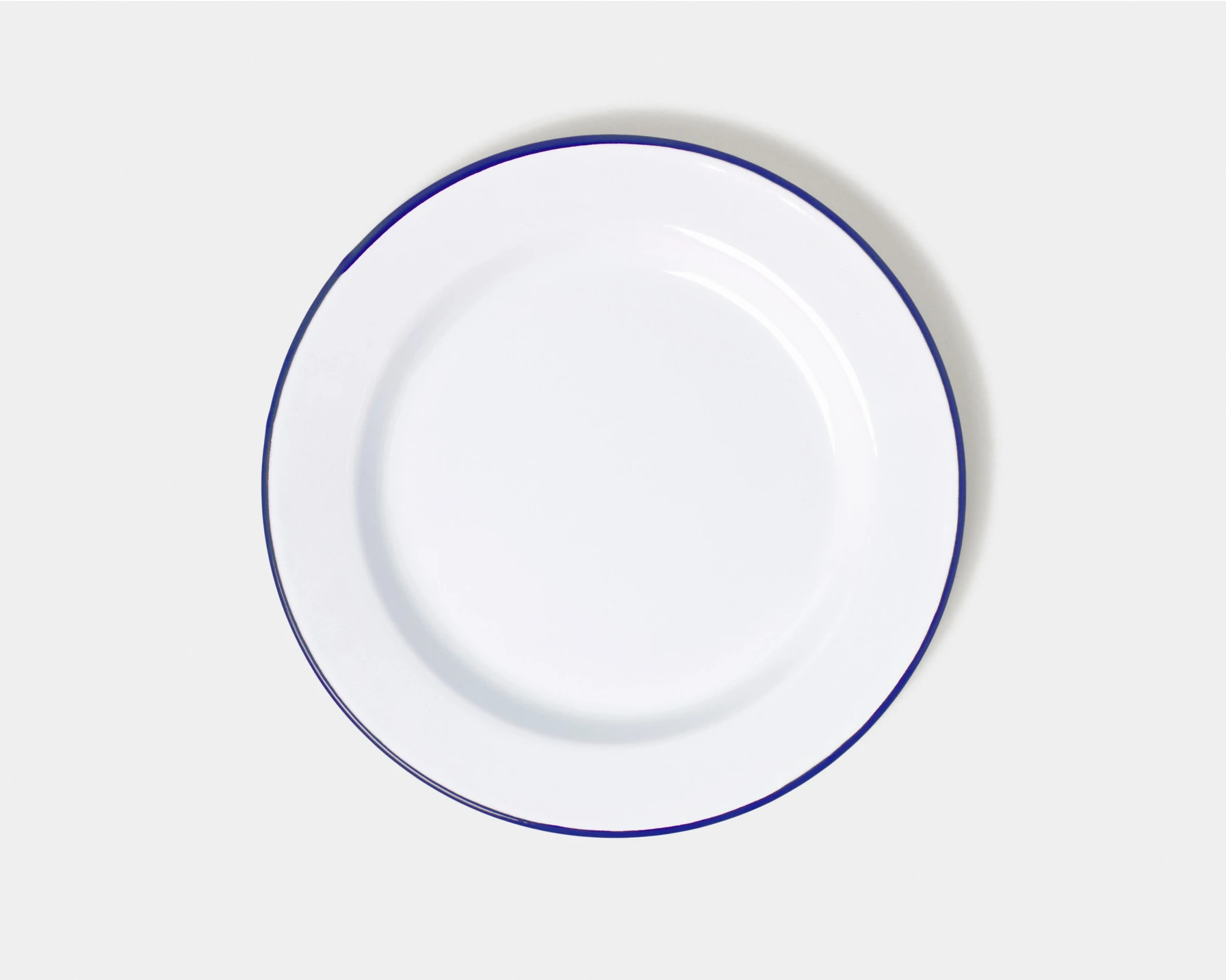 Falcon Enamelware 14cm White Plate with Blue Rim