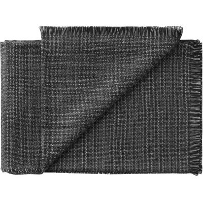 THE BROWNHOUSE INTERIORS Black White Cumulus Premium Baby Alpaca Throw